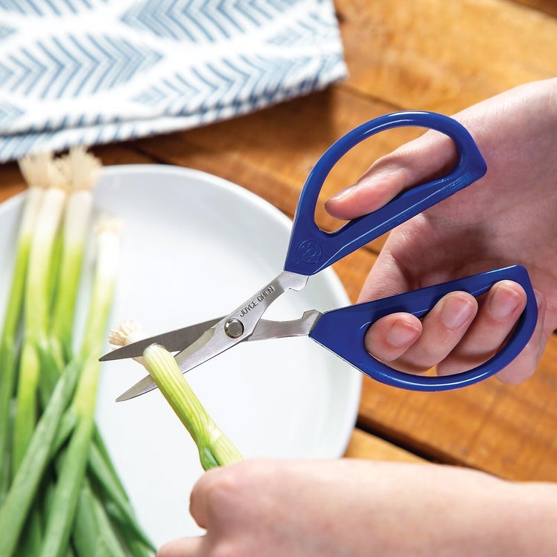 Joyce Chen Original Unlimited Kitchen Scissors All Purpose Dishwasher Safe Kitchen Shears With Comfortable Handles, Blue - Image 4